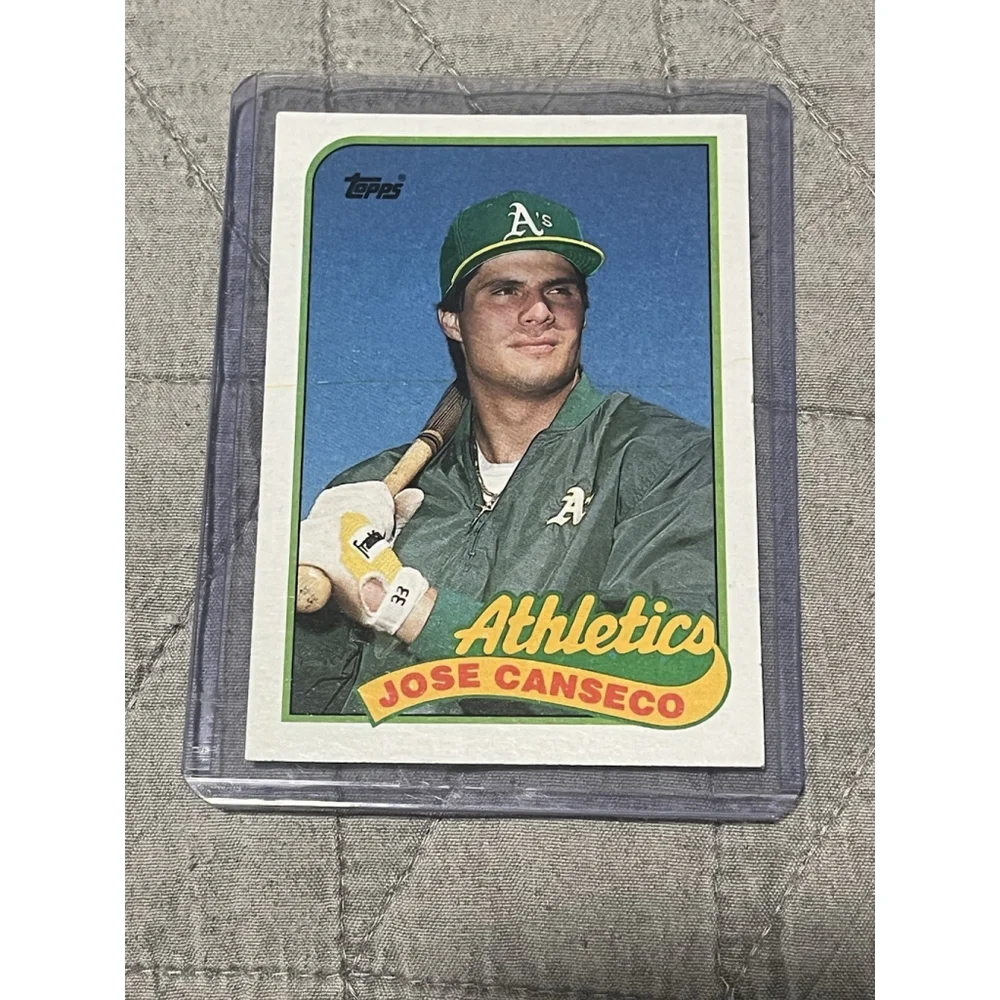 1989 Topps - Jose Canseco #500 2 Errors No Capital “C” Cut Off Stats Collectors